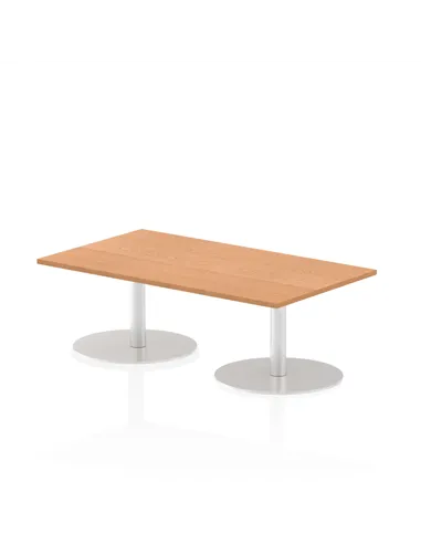 Dynamic Italia 1400 x 800mm Poseur Rectangular Table Oak Top 475mm High Leg ITL0266