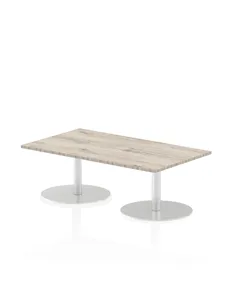 Dynamic Italia 1400 x 800mm Poseur Rectangular Table Grey Oak Top 475mm High Leg ITL0267