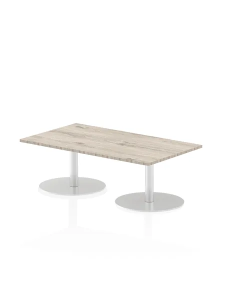 Dynamic Italia 1400 x 800mm Poseur Rectangular Table Grey Oak Top 475mm High Leg ITL0267
