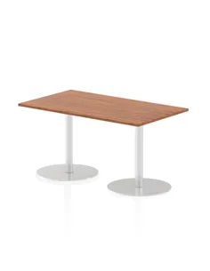 Dynamic Italia 1400 x 800mm Poseur Rectangular Table Walnut Top 720mm High Leg ITL0269