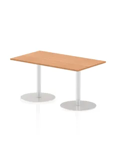 Dynamic Italia 1400 x 800mm Poseur Rectangular Table Oak Top 720mm High Leg ITL0272
