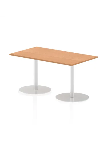 Dynamic Italia 1400 x 800mm Poseur Rectangular Table Oak Top 720mm High Leg ITL0272