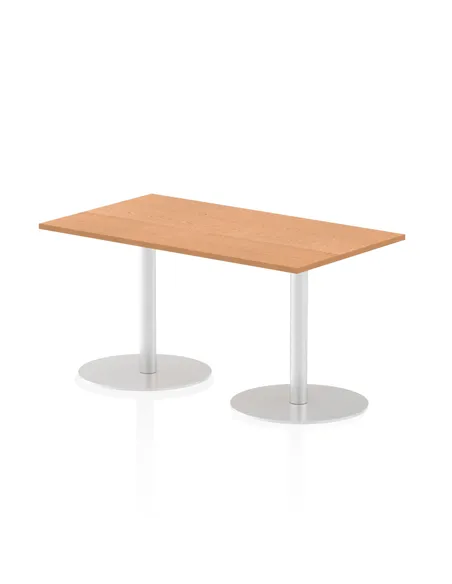 Dynamic Italia 1400 x 800mm Poseur Rectangular Table Oak Top 720mm High Leg ITL0272