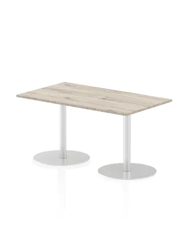 Dynamic Italia 1400 x 800mm Poseur Rectangular Table Grey Oak Top 720mm High Leg ITL0273