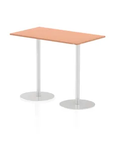 Dynamic Italia 1400 x 800mm Poseur Rectangular Table Beech Top 1145mm High Leg ITL0274