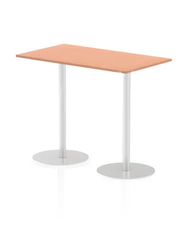 Dynamic Italia 1400 x 800mm Poseur Rectangular Table Beech Top 1145mm High Leg ITL0274
