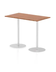 Dynamic Italia 1400 x 800mm Poseur Rectangular Table Walnut Top 1145mm High Leg ITL0275