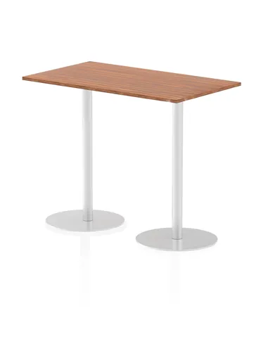 Dynamic Italia 1400 x 800mm Poseur Rectangular Table Walnut Top 1145mm High Leg ITL0275