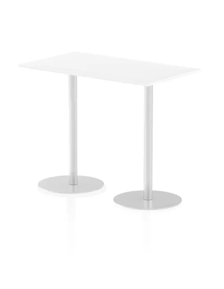 Dynamic Italia 1400 x 800mm Poseur Rectangular Table White Top 1145mm High Leg ITL0276