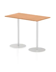 Dynamic Italia 1400 x 800mm Poseur Rectangular Table Oak Top 1145mm High Leg ITL0278