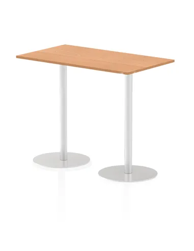 Dynamic Italia 1400 x 800mm Poseur Rectangular Table Oak Top 1145mm High Leg ITL0278