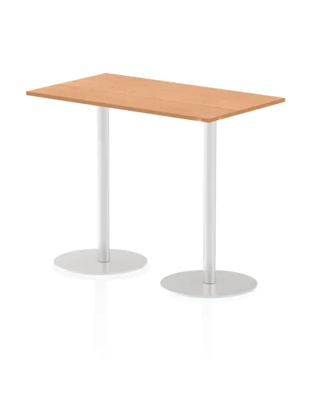 Dynamic Italia 1400 x 800mm Poseur Rectangular Table Oak Top 1145mm High Leg ITL0278