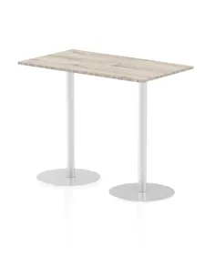 Dynamic Italia 1400 x 800mm Poseur Rectangular Table Grey Oak Top 1145mm High Leg ITL0279
