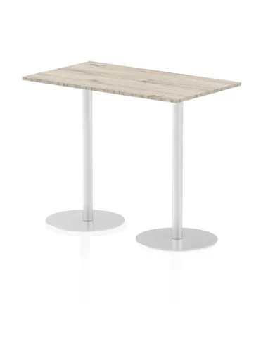 Dynamic Italia 1400 x 800mm Poseur Rectangular Table Grey Oak Top 1145mm High Leg ITL0279