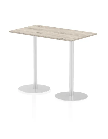 Dynamic Italia 1400 x 800mm Poseur Rectangular Table Grey Oak Top 1145mm High Leg ITL0279