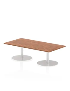 Dynamic Italia 1600 x 800mm Poseur Rectangular Table Walnut Top 475mm High Leg ITL0281
