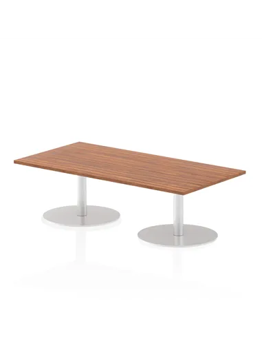 Dynamic Italia 1600 x 800mm Poseur Rectangular Table Walnut Top 475mm High Leg ITL0281