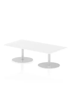 Dynamic Italia 1600 x 800mm Poseur Rectangular Table White Top 475mm High Leg ITL0282