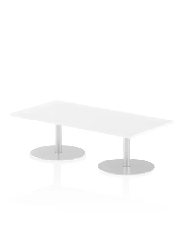 Dynamic Italia 1600 x 800mm Poseur Rectangular Table White Top 475mm High Leg ITL0282