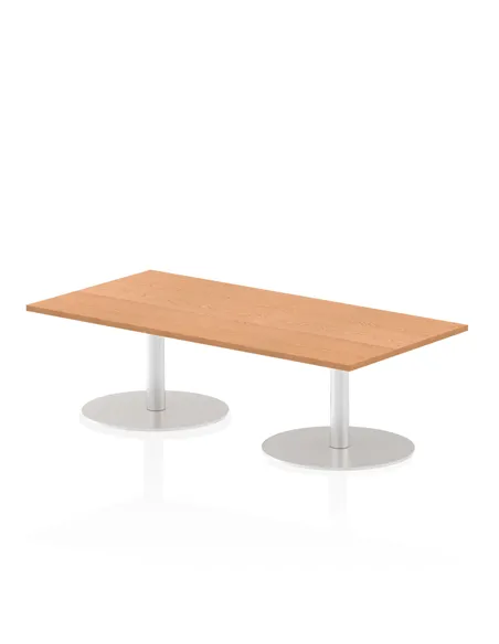 Dynamic Italia 1600 x 800mm Poseur Rectangular Table Oak Top 475mm High Leg ITL0284