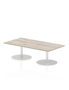 Dynamic Italia 1600 x 800mm Poseur Rectangular Table Grey Oak Top 475mm High Leg ITL0285