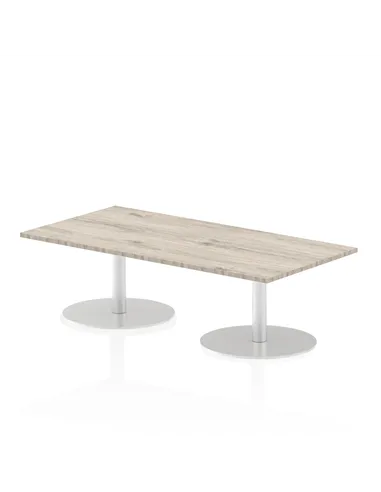 Dynamic Italia 1600 x 800mm Poseur Rectangular Table Grey Oak Top 475mm High Leg ITL0285