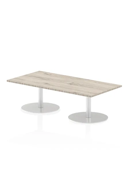 Dynamic Italia 1600 x 800mm Poseur Rectangular Table Grey Oak Top 475mm High Leg ITL0285