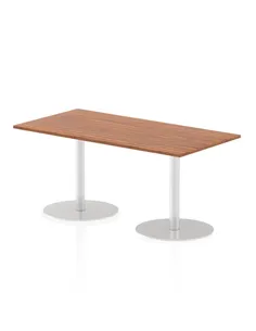 Dynamic Italia 1600 x 800mm Poseur Rectangular Table Walnut Top 720mm High Leg ITL0287