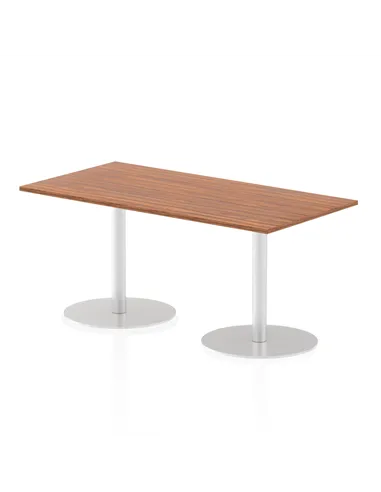 Dynamic Italia 1600 x 800mm Poseur Rectangular Table Walnut Top 720mm High Leg ITL0287