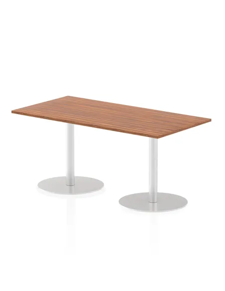 Dynamic Italia 1600 x 800mm Poseur Rectangular Table Walnut Top 720mm High Leg ITL0287