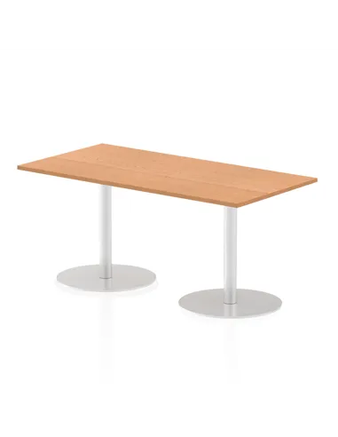Dynamic Italia 1600 x 800mm Poseur Rectangular Table Oak Top 720mm High Leg ITL0290