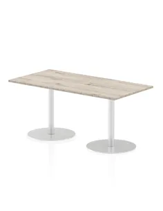 Dynamic Italia 1600 x 800mm Poseur Rectangular Table Grey Oak Top 720mm High Leg ITL0291
