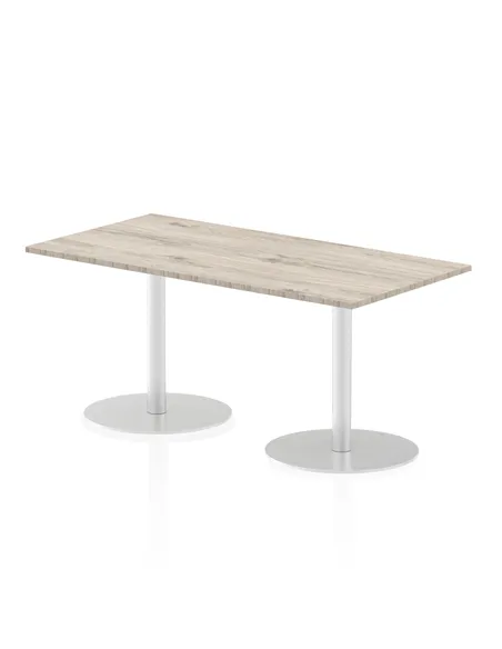 Dynamic Italia 1600 x 800mm Poseur Rectangular Table Grey Oak Top 720mm High Leg ITL0291