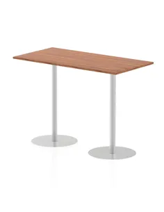 Dynamic Italia 1600 x 800mm Poseur Rectangular Table Walnut Top 1145mm High Leg ITL0293
