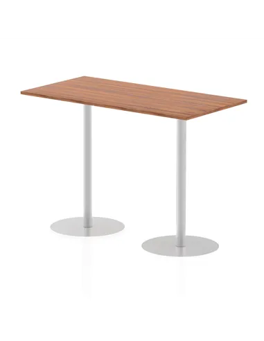 Dynamic Italia 1600 x 800mm Poseur Rectangular Table Walnut Top 1145mm High Leg ITL0293