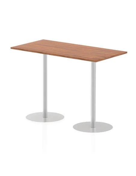 Dynamic Italia 1600 x 800mm Poseur Rectangular Table Walnut Top 1145mm High Leg ITL0293