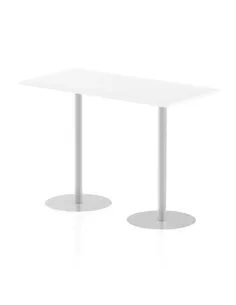 Dynamic Italia 1600 x 800mm Poseur Rectangular Table White Top 1145mm High Leg ITL0294