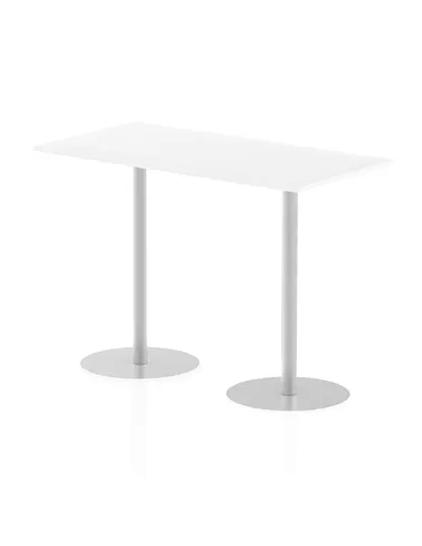Dynamic Italia 1600 x 800mm Poseur Rectangular Table White Top 1145mm High Leg ITL0294