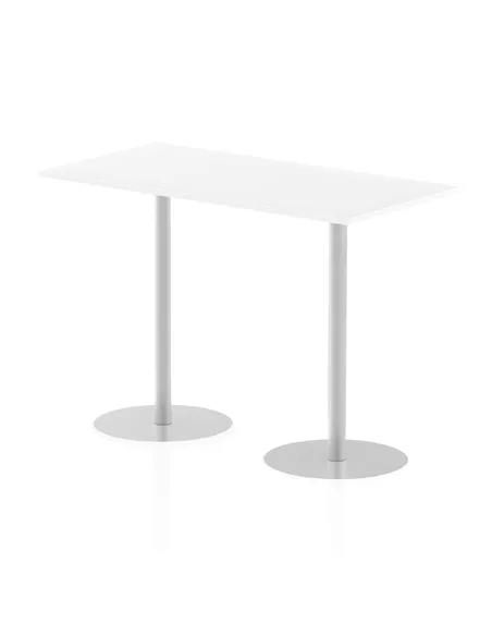 Dynamic Italia 1600 x 800mm Poseur Rectangular Table White Top 1145mm High Leg ITL0294