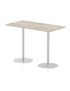 Dynamic Italia 1600 x 800mm Poseur Rectangular Table Grey Oak Top 1145mm High Leg ITL0297
