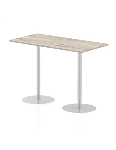 Dynamic Italia 1600 x 800mm Poseur Rectangular Table Grey Oak Top 1145mm High Leg ITL0297