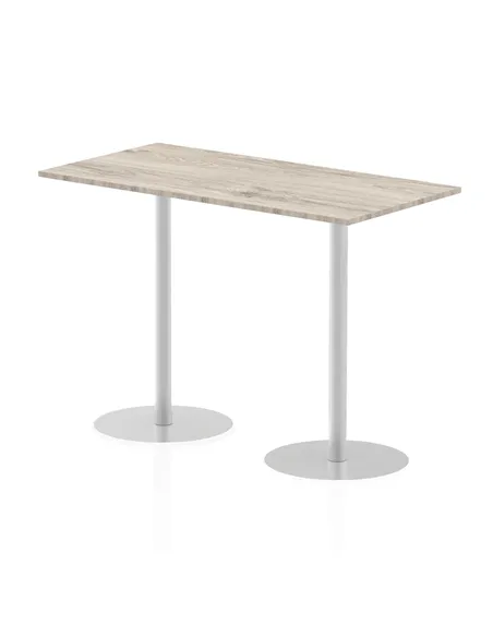 Dynamic Italia 1600 x 800mm Poseur Rectangular Table Grey Oak Top 1145mm High Leg ITL0297