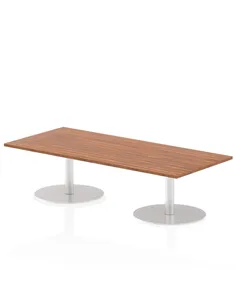 Dynamic Italia 1800 x 800mm Poseur Rectangular Table Walnut Top 475mm High Leg ITL0299