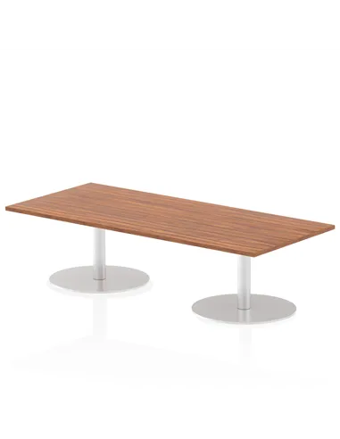 Dynamic Italia 1800 x 800mm Poseur Rectangular Table Walnut Top 475mm High Leg ITL0299