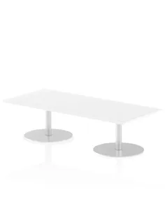 Dynamic Italia 1800 x 800mm Poseur Rectangular Table White Top 475mm High Leg ITL0300