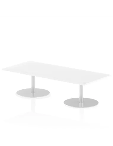 Dynamic Italia 1800 x 800mm Poseur Rectangular Table White Top 475mm High Leg ITL0300