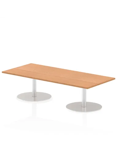 Dynamic Italia 1800 x 800mm Poseur Rectangular Table Oak Top 475mm High Leg ITL0302