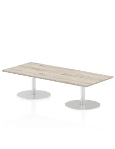 Dynamic Italia 1800 x 800mm Poseur Rectangular Table Grey Oak Top 475mm High Leg ITL0303