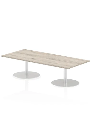 Dynamic Italia 1800 x 800mm Poseur Rectangular Table Grey Oak Top 475mm High Leg ITL0303