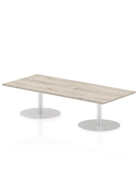 Dynamic Italia 1800 x 800mm Poseur Rectangular Table Grey Oak Top 475mm High Leg ITL0303